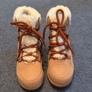 Sorel Ankle Boots in Tan and White